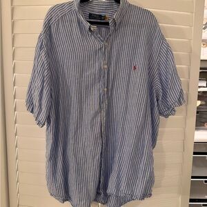Polo by Ralph Lauren Short Sleeve Blue Striped Shirt